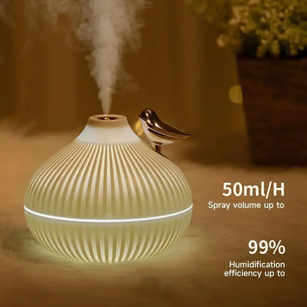 Goodvibe-Inside - Humidificateur d'air 300 ml, diffuseur d'huiles essentielles à la lueur des bougies.