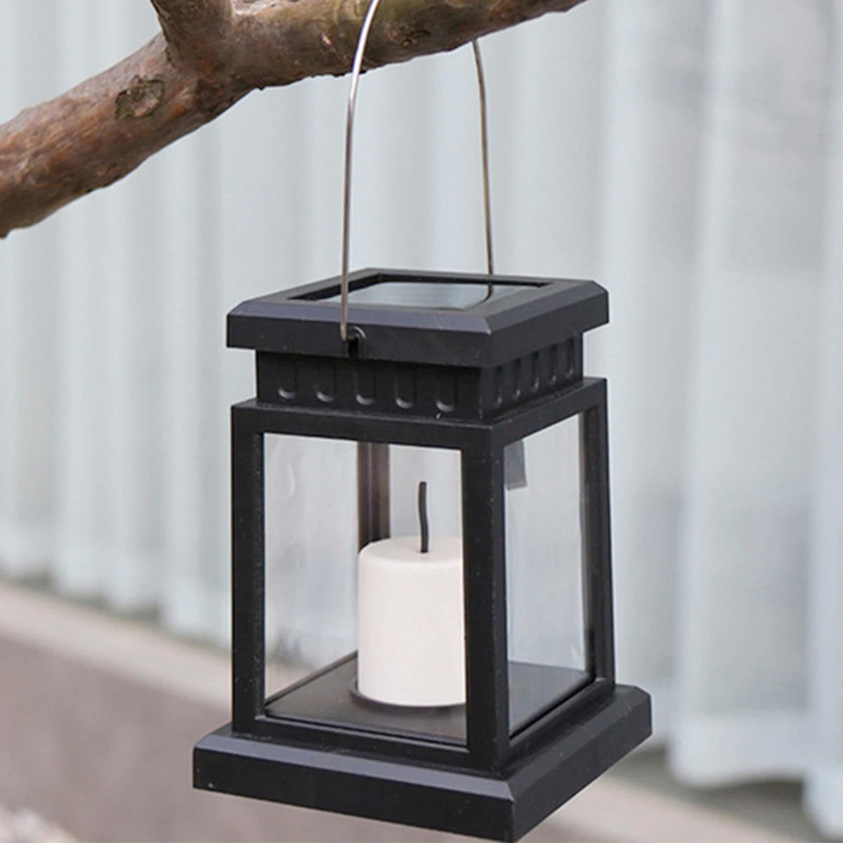 Goodvibe-Inside - Candle-like LED solar garden lantern.