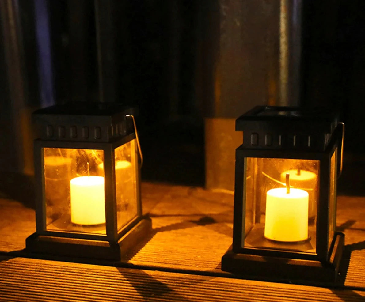 Goodvibe-Inside - Candle-like LED solar garden lantern.